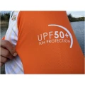 Bluza UV SELECT BAITS Feeder Long Sleeve Hoodie UPF 50+, White and Orange, Marime XL