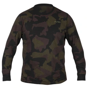 BLUZA AVID CARP DISTORTION CAMO LITE T-SHIRT- LONG SLEEVE MARIME S