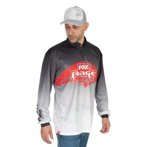 BLUZA FOX RAGE PERFORMANCE LONG SLEEVE SHIRT BLACK/GREY MAR XL