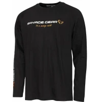 BLUZA SAVAGE GEAR SIGNATURE LOGO LONG SLEEVE BLACK CAVIAR MAR.L