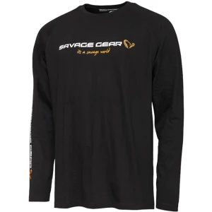 BLUZA SAVAGE SIGNATURE LOGO LONG SLEEVE BLACK CAVIAR MAR.M