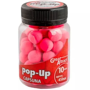 Pop Up Addicted Carp Baits Capsuna, 10mm, aprox 45buc/borcan
