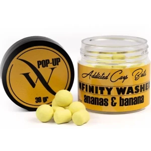 Pop Up Addicted Carp Baits Washed Infinity, Ananas Banana, 10mm Pop Up Addicted Carp Baits Washed Infinity, Ananas Banana, 10mm