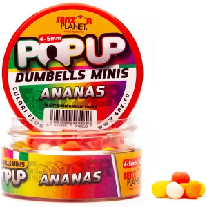 Pop Up Dumbell Senzor Planet Minis, Ananas, 4-5mm, 10g Pop Up Dumbell Senzor Planet Minis, Ananas, 4-5mm, 10g