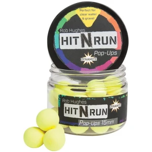 Pop Up Dynamite Baits Hit N' Run Yellow, 15mm Pop Up Dynamite Baits Hit N' Run Yellow, 15mm