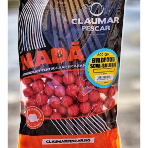 Boilies Claumar Birdfood Semi-Solubil  Squid & Capsuna 24mm 800Gr