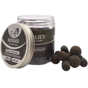 Boilies C&B Semisolubil, Halibut Squid, Negru, 16-20mm, 150g
