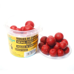 Boilies Claumar Birdfood De Carlig Semi-Solubil Squid Si Capsuni 100gr