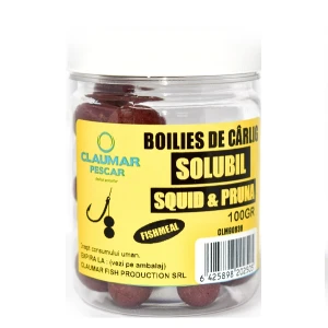 Boilies Claumar Fishmeal De Carlig Solubile Squid Pruna 100gr Boilies Claumar Fishmeal De Carlig Solubile Squid Pruna 100gr