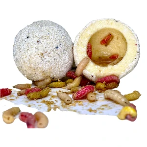 Boilies cu Miez Lichid LK BAITS Nutrigo, Viermi, 20-25mm, 250ml, 12buc/pac