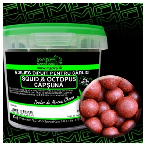 Boilies Carlig MG SPECIAL CARP Dipuit Squid Octopus Capsuna (14-16-18mm) 200gr