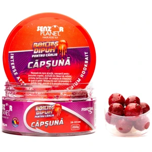 Boilies Senzor Dipuit pentru Carlig, Capsuna,  16-18m, 200g