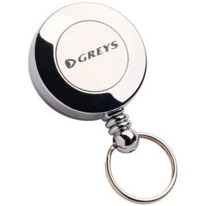 Breloc GREYS Pin-On Reel Retractor Medium