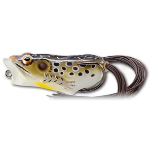 Broasca Live Target Hollow Body Frog Popper,  Tan / Brown, 5.5cm, 11g