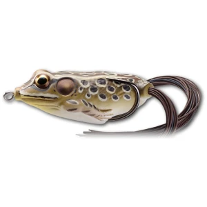 Broasca  Live Target Hollow Body Frog Walking Bait, Tan / Brown, 4.5cm, 7g