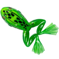 Creatura LIVE TARGET Freestyle Frog Unrigged, Green / Yellow, 5cm, 4buc/pac