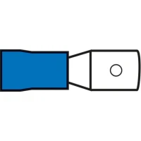 Conectori Electrici Plati ALLROUNDMARIN, 6.3mm, Albastru, 100buc/pac