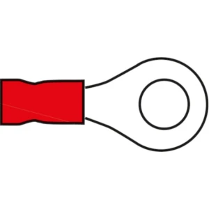 Papuci Electrici cu Inel ALLROUNDMARIN, 0.5-1.5mm², Inel 6.4mm, Rosu, 100buc/pac
