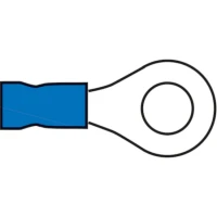 Papuci Electrici cu Inel ALLROUNDMARIN, 1.5-2.5mm², Inel 5.3mm, Albastru, 100buc/pac