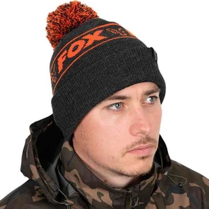 Caciula Fox Collection Bobble Black & Orange, Marime Univ.