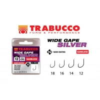 Carlige Trabucco Wide Gape Pellet Barbless 15buc/plic Nr.10