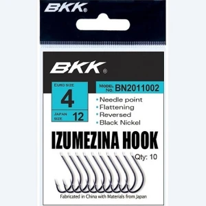 Carlige BKK Izumezina Diamond Black Nickel Nr.4 10buc/plic