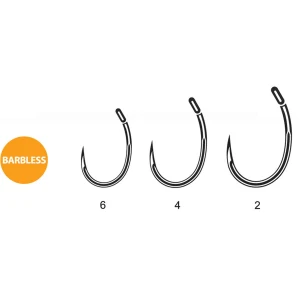 Carlige CARP SPIRIT Round Curve Barbless Nr.4, 10buc/plic