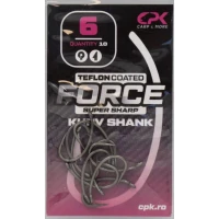 Carlige CPK Force Teflon Kurv Shank, Nr. 6, 10buc/pac