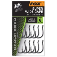 Carlige Fox Super Wide Gape (outturned Eye), Size 5, 10 Buc/pac