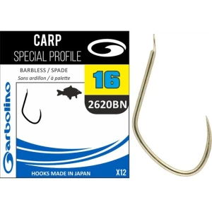 Carlige GARBOLINO Carp Special Profile 2620BN Barbless, Nr.10, 12buc