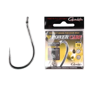 Carlige Gamakatsu Power Carp Hair Rigger L Eyed Barbless, Nr.18. 10buc/plic Carlige Gamakatsu Power Carp Hair Rigger L Eyed Barbless, Nr.18. 10buc/plic