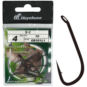 Carlige HAYABUSA X1 Nonreflective Black, Nr.4, 10buc/pac