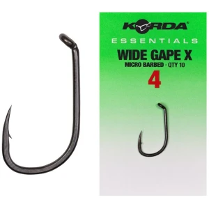 Carlige KORDA Essentials Wide Gape X Micro Barb, Nr.4, 10buc/pac