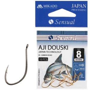 Carlige MIKADO Sensual Aji Douski W/Ring BN, Nr.12, 10buc/pac