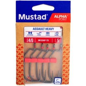Carlige MUSTAD Assault Heavy Wide Gap Ochi Titan, Nr.5/0, 5buc/pac Carlige MUSTAD Assault Heavy Wide Gap Ochi Titan, Nr.5/0, 5buc/pac