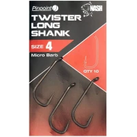 Carlige NASH Twister Long Shank Micro Barb, Size 6, 10buc/pac