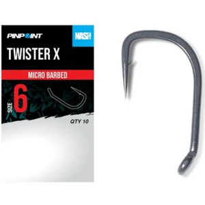 Carlige NASH Twister X Size 6, 10buc/pac