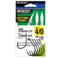 Carlige OWNER 5180 SSW Straight Eye Black Chrome, Nr.3/0, 7buc/pac