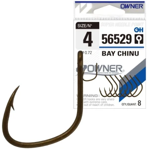 Carlige OWNER 56529 Bay Chinu Dark Brown, Nr.6, 9buc/pac