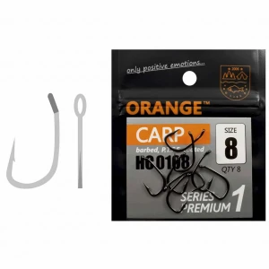 Carlige Orange Carp PTFE Coated Series Premium 1, Nr.4, 8buc/pac Carlige Orange Carp PTFE Coated Series Premium 1, Nr.4, 8buc/pac
