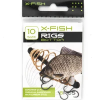 Carlige X-FISH Rigs Bottom Hooks, Nr.10, 8buc/pac
