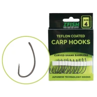 Carlige Zfish Teflon Hooks Curved Shank Barbless-Hook, Nr 6, 10Buc
