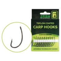 Carlige Zfish Teflon Hooks Curved Shank-Hook, Nr 6, 10 Buc