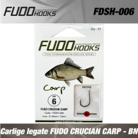 Carlige Legate Fudo Crucian Carp - Bn Nr 5 0.18mm/ 70 Cm Carlige Legate Fudo Crucian Carp - Bn Nr 5 0.18mm/ 70 Cm