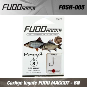 Carlige legate FUDO MAGGOT - BN NR 7 0.14 mm/ 50 cm Carlige legate FUDO MAGGOT - BN NR 7 0.14 mm/ 50 cm