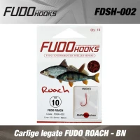 Carlige Legate Fudo Roach - Bn 5 0.16 Mm/ 60 Cm Carlige Legate Fudo Roach - Bn 5 0.16 Mm/ 60 Cm