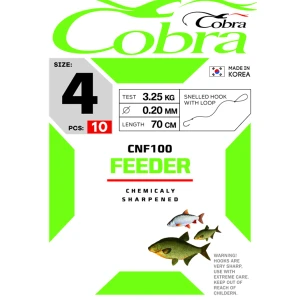 CARLIGE COBRA CNF100 FEEDER LEGATE Nr.6 FIR 0.18MM 10buc/plic CARLIGE COBRA CNF100 FEEDER LEGATE Nr.6 FIR 0.18MM 10buc/plic