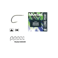 Carlig Mustad Feeder MU11, Nickel, 10buc/plic Nr.16