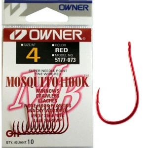 Carlig Owner 5177 No.8 Mosquito Red Hook Carlig Owner 5177 No.8 Mosquito Red Hook