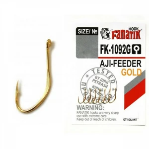 Carlige Fanatik FK-1092G No.4 Aji-Feeder Gold 8buc/plic Carlige Fanatik FK-1092G No.4 Aji-Feeder Gold 8buc/plic